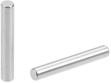sourcing map 50 Stück Etagenbett Dübel Stifte Regal 3mm x 20mm Silber Ton | Geringe Stützregale, 304 Edelstahl