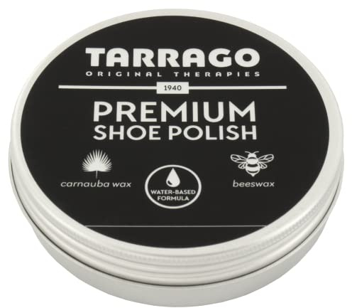 Tarrago | Cirage à chaussures haut de gamme 50 ml | Pâte de cirage pour chaussures de qualité supérieure | Pour réparer le cuir, le cuir synthétique et le caoutchouc (noir 18)