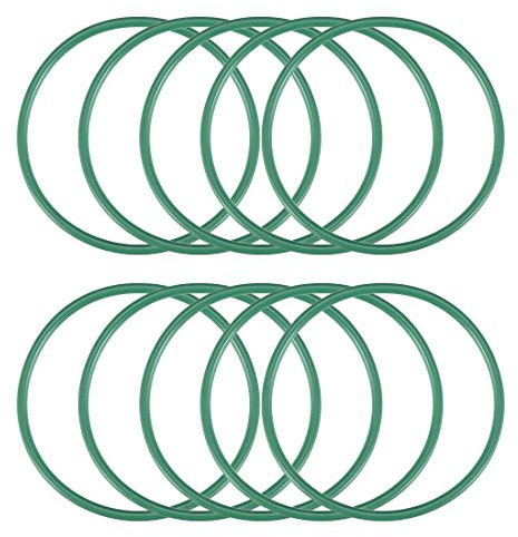 sourcing map 10 Dichtungsringe 18mmx20mmx1mm FKM O Ring Fluor Gummi Öl Säure Temperaturbeständigkeit Unterlegscheiben für Industerie Maschinen Auto Reparatur Pneumatik, Grün