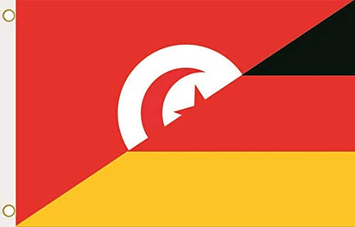U24 Drapeau Tunisie Allemagne 90 x 150 cm