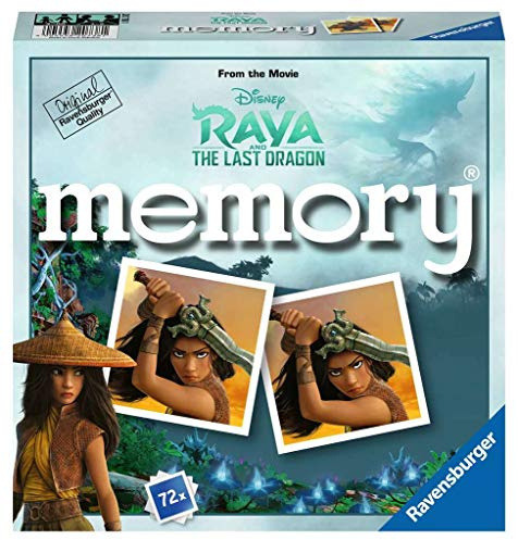 Ravensburger 20738 - Disney Raya and the last Dragon Memory, der Spieleklassiker für alle Raya Fans, Merkspiel für 2-8 Spieler ab 4 Jahren