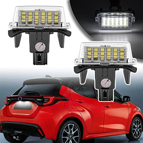 njssjd 2pcs luci targa a LED compatibili con T-oyota GR Y-aris C-amry A'uris C'orolla Typ E210 luci targa bianche allo xeno Canbus gratuito