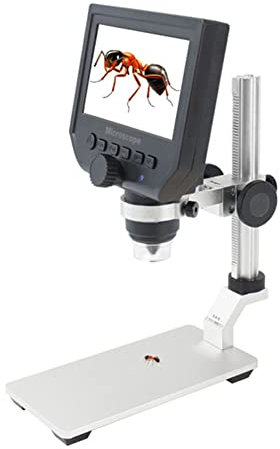 B29DS LCD Digitalmikroskop 1000X, USB Mikroskop mit 10,9 cm (4,3 Zoll) HD Display, 3,6MP 1080p Vergrößerung, 8 Einstellbare LED-Leuchten