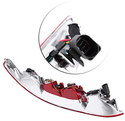 Tbest Luce di coda posteriore destra, luce di retromarcia rossa inferiore del paraurti, luce antinebbia per Q5 2006-2016