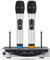 EKLEVOR Microfono Wireless Professionale a Doppio Canale UHF senza Fili Palmare con Raggio d'azione di 260 Piedi per Karaoke, Feste, DJ, Chiese, Matrimoni e Riunioni