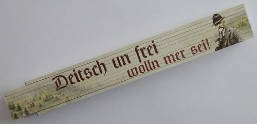 Zollstock Gliederstab Meterstab 2m - Deitsch un frei wolln mer sei - Anton Günther