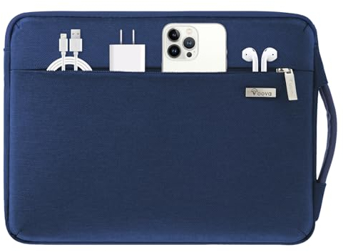 Voova Custodia Portatile 15 Pollici per MacBook Air 15 360° Protettiva Custodia Computer per MacBook Air M2 A2941 2023, Microsoft Surface, MacBook Pro A1990 A1707 Custodia PC Borsa Portatile, Blu