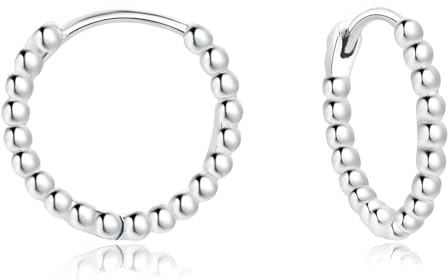 Zeayebsr 2PCS Boucles d'Oreilles Créoles en Acier Inoxydable,Boucle d Oreille Argent Petite,Boucles d'Oreilles Cartilage Anneaux Nez Lèvres,boucle d'oreille acier inoxydable,Boucle d Oreille Anneaux