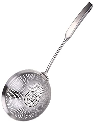 Cuchara Ranurada Espumadera de cocina Cuchara ranurada grande de acero inoxidable 304 Espumadera y colador de cucharón de acero inoxidable Espumadera de cuchara ranurada de usos múltiples for restaura