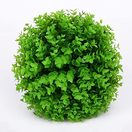 Künstliche Buchsbaumkugel Formschnitt für Garten, Hochzeit, Party, Dekoration, 40 cm, künstlicher grüner Grasball für Hinterhof, Balkon, Heimbüro