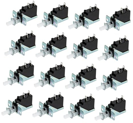 PHENOFICE 20pcs Self-locking Switch for Range Hood Vent Straight Key Design Two-legged Cabinet Replaceable Strong Stability