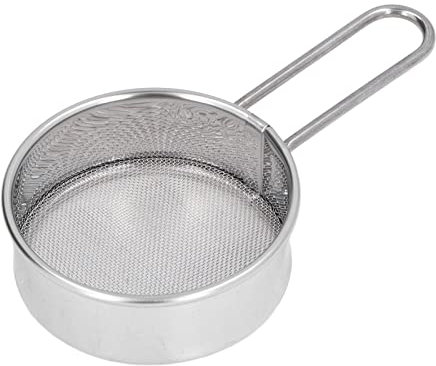 Flour Sifter for Baking, Stainless Steel Flour Sieve Strainer Round Flour Sifter Small Flour Sifter 40 Mesh Flour Sifter Fine Mesh Flour Sieve