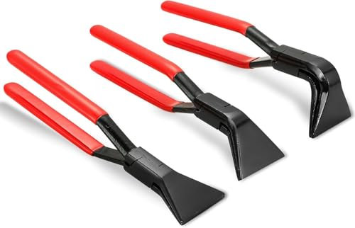 Falzzange 0° 45° 90° Abkantzange Blechzange Breit 60 mm Biegezange Abfalzen Werkzeug mit Rutschfestem Griff zum Biegen und Glätten von Blechen, Abgewinkelt gebogen Dachdecker/Klempner Zange (3er Set)