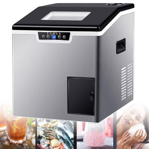 Máquina para hacer hielo profesional, máquina para hacer hielo de encimera, máquina para hacer hielo portátil, máquina para hacer cubitos de hielo autolimpiable, 32 cubitos de hielo en 10 minutos
