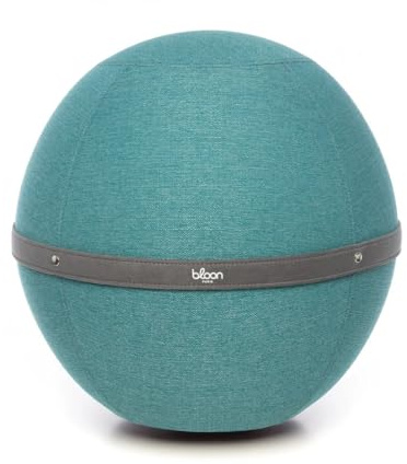 Bloon Sitzball für Büro, ergonomisch, gegen Rückenschmerzen, rutschfest, schmutzabweisend & sehr strapazierfähig, handgefertigt in Portugal, Farbe Lagune, 65 cm