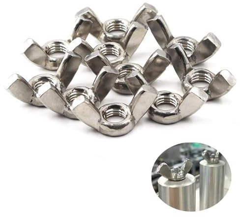 Dado a Farfalla, Dadi in Acciaio Inox Bullone ad Alette Elementi di Fissaggio Dado a Galletto Inox,Dado Fissaggio Strumenti Hardware Dadi Acciaio Inox per Macchinari Mobili Apparecchiature