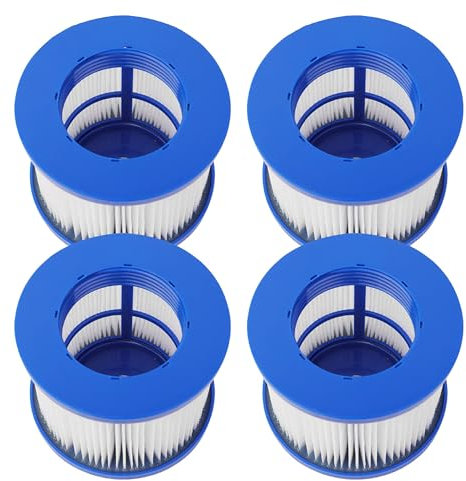 ALEKO Aufblasbarer Whirlpool-Filter, Ersatz-Wasserkartusche für Spa-Reiniger, kompatibel mit allen aufblasbaren Whirlpools, 4 Stück