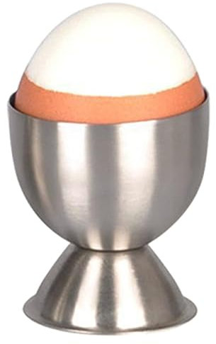 Support pour Œufs À La Coque | Coquetier Épais Et Lisse en Acier Inoxydable avec Base Stable | Petit Présentoir À Œufs | Idéal pour Les Œufs Durs Et À La Coque | Coquetiers Élégants | Ustensiles De