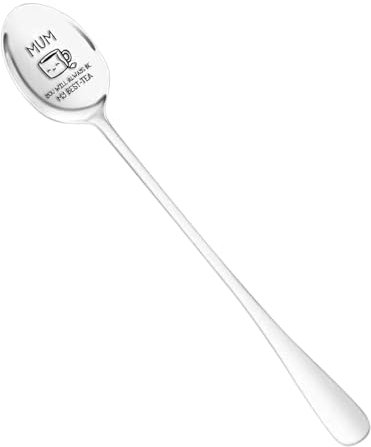 Gifts for Mum, You Will Always Be My Best Presents for Mum Tea Spoon, Funny Gifts for Mum, Coffee Lovers Tea Lovers, Stainless Steel Spoon Present for Mum
