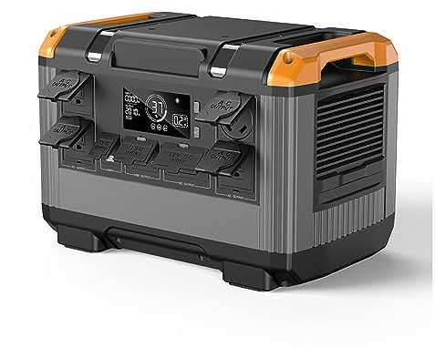 IYUESQ Centrale électrique Portable 2400 W, générateur de Centrale électrique Solaire 630 000 mAh/2 016 Wh avec Batterie LiFePo4, Sortie CA 110 V/220-230 V, pour Camping en Plein air à la