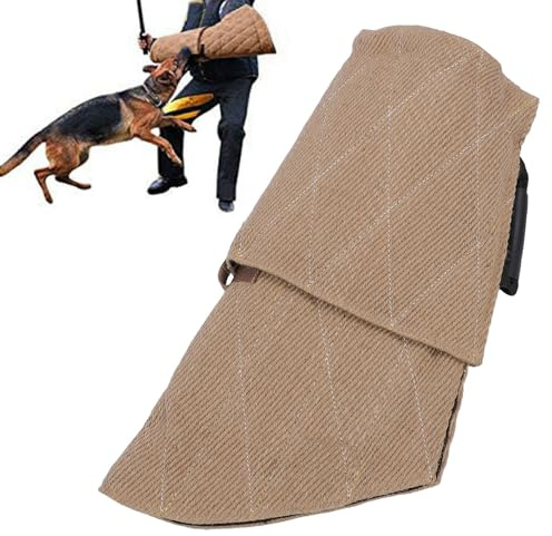 Asixxsix Protezione per addestramento morso Cane, Manicotto per addestramento morso Cane, Attrezzatura per addestramento in Juta Resistente per Pastore Tedesco Malinois