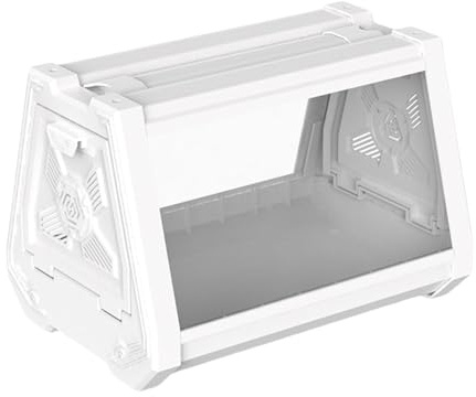 Terrarium pour reptile, cage d'habitat multifonctionnelle, clôture en verre ventilé, verrouillage sécurisé, base surélevée, 27 x 19 x 19 cm, pour lézards et petits amphibiens