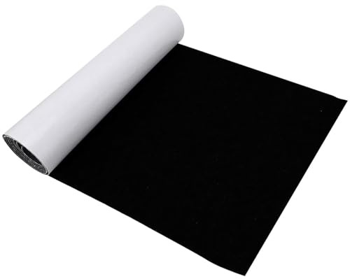Gohytal Feutrine Autocollante Noir 1mm, 50×150cm Rouleau Feutrine Tissu Autocollant Découpé sur Mesure aux Pieds de Canapé, Pieds de Table, Pieds de Chaise, de Boîte DIY, Cadre Photo, Dessous de Verre