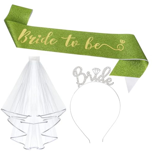Accessori per addio al nubilato con fascia e velo con diadema, fascia per la futura sposa, decorazioni per addio al nubilato