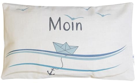 SL. Geschenke Kissenbezug,Papierboot Moin, 30 x 50 cm