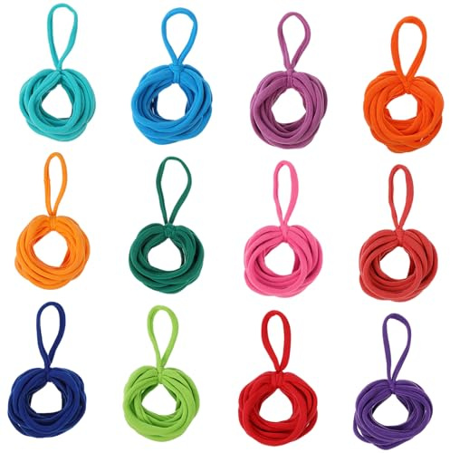 Tofficu Weaving Loom Refill Pack for Kids Elastic Braided Bands DIY Craft Supplies Potholder Loom Kit Elastic Loops for Creative Pot Holder Weaving Projects and Handmade Crafts