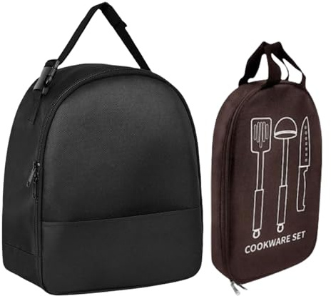 Organizador de Utensilios de Camping, Bolsa de Almacenamiento portátil de Cubiertos de Viaje, Funda interactiva Impermeable a Prueba de Polvo para mochileros al Aire Libre, Senderismo, Escalada