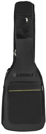 WOHPNLE IRIN Gitarrentasche, 600D wasserdichter Oxford-Rucksack für 38-39 Zoll Akustik- und E-Gitarren, leichte, langlebige, gepolsterte Aufbewahrungs- und Reisetasche