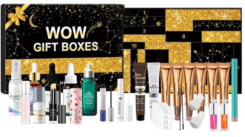Christmas Countdown Skin Care 2025 - Christmas Beauty Advent Calendar - Beauty 24 Day Countdown set With Cosmetics & Skincare - Facial Skin Care Kit Christmass Countdowns Makeup Present For Women Girl