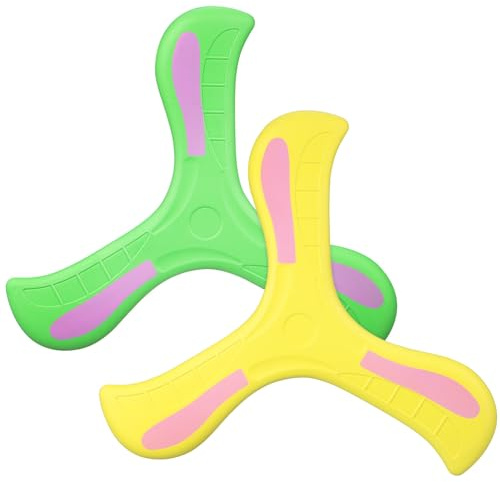 ORFOFE 2 Stück Bumerang aus Sicherem Eva Material Farbenfrohes Outdoor Hand Auge koordination und Rückkehrfunktion für Garten Park und Spielplatz