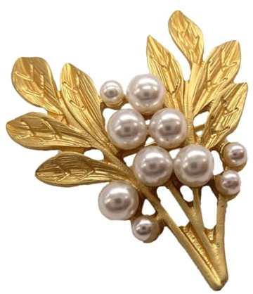 OHPHCALL Broche Orchidée Alliage avec Faux Bijou Élégante Classique Broche Femme pour Costume Mariage et Tenue Quotidienne