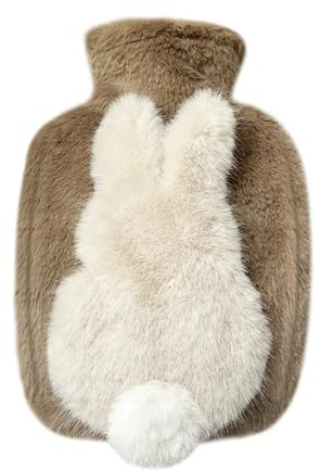 Warme Hände Winter-Wärmekissen mit Wasserinjektion, dickes PVC-Plüsch, warme Handtasche, Wärmekissen for Zuhause, for Männer, Frauen und Erwachsene für Männer Frauen(Brown)