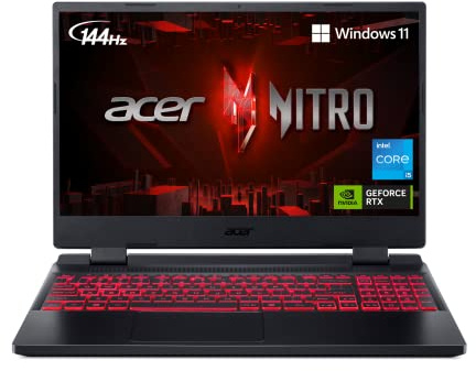 acer Nitro V Gaming Laptop | Intel Core i5-12500H Processor | NVIDIA GeForce RTX 3050 Laptop GPU | 17 FHD IPS 144Hz Display | 16GB DDR5 | 512GB Gen 4 SSD | WiFi 6 | Backlit KB | AN517-55-558
