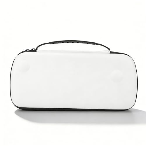 Sxhlseller Custodia Rigida per Trasporto, Borsa Protettiva in Pelle PU EVA per Console di Gioco Portatile ROG Ally X 7 Pollici 2025 con Assorbimento degli Urti Esterno Impermeabile e (WHITE)