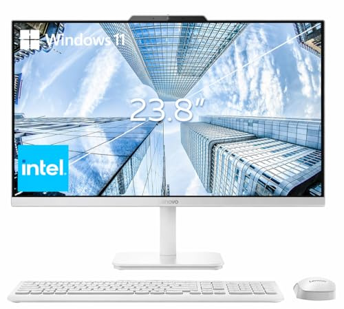 Lenovo 24 FHD All-in-One Desktop Computer for Home & Office, Intel Processor, 32GB RAM, 2TB PCIe SSD, HDMI, WiFi 6, Bluetooth 5.2, Business AIO, Vent-Hear, Wireless KB & Mouse, Windows 11 Pro