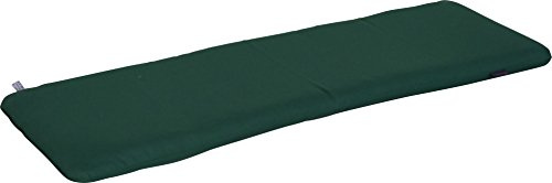 ANGERER Bankauflage grün einfarbig | Bankkissen, Auflage für Gartenmöbel, mit Haltebändern, dicke Füllung aus Schaumstoff mit Vliesummantelung, Made in Germany