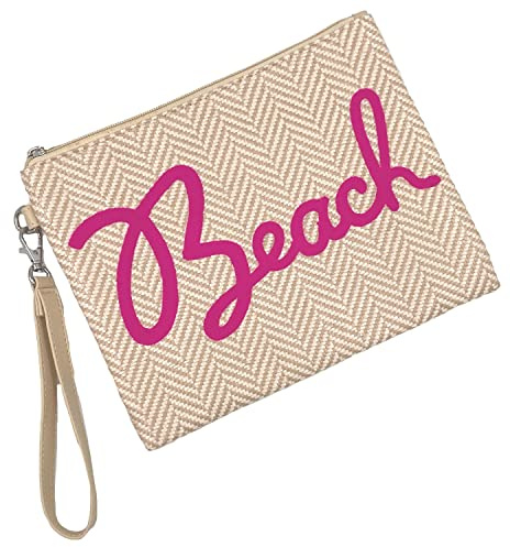 Vito & Joe Lieblingsdinge Beach Kulturtasche Beautybag Pouch Stroh Bast