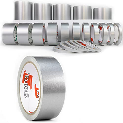 Seitenstreifenaufkleber Silber Metallic Glanz Auto Styling Zierstreifen Cartattoo Einzelstück Matrix Optic Performance Pinstripes Silver Line Vinyl Decal Stripes (45 mm)