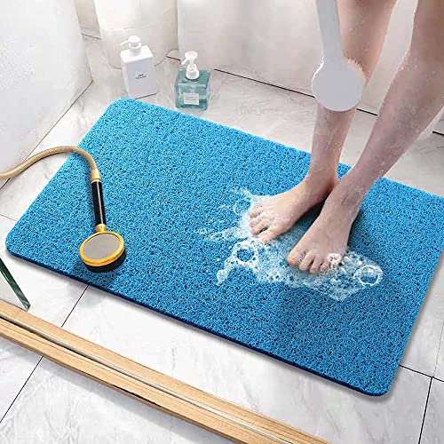 Bingobang Bath Mats Non Slip,Shower Mat Rubber 60x40cm,Extra Soft Anti-Mould, Machine-Washable,For Bathroom Floor,Bathtub(Blue)