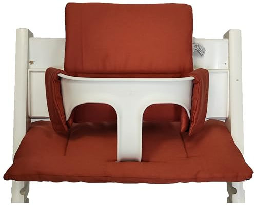 Shabany® Lot de 2 coussins d'assise pour chaise haute Stokke Tripp Trapp Trapp - 100 % coton bio - Lavable en machine - Fixation facile (loves)