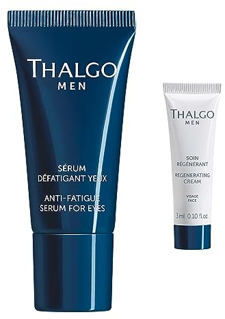 THALGO Men Belebendes Augen-Serum 15ml zur Bekämpfung müder Augen + 3ml Anti-Falten-Pflege extra (Belebendes Augen-Serum)