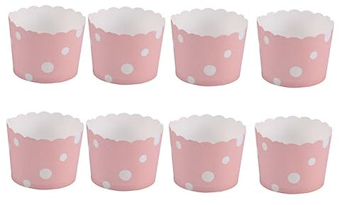 Ciieeo 50pcs Sturdy Flexible Paper Cake Cups Non-stick Cupcake Liners for Decorative Cupcakes Muffins Sweets for Parties