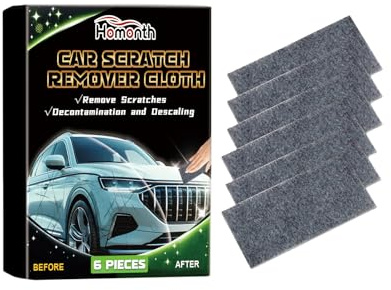 6/12 Stück Nano Sparkle Tuch, Magic Nano Sparkle Tuch für Auto Kratzer Entfernen Reparatur,Nanomagic Tuch Car Scratch Remover für Reparatur von leichten Kratzfarben,Lackpflege (6 Stück)