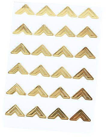 FJISD 240 Stück 10 Blatt Gold-Silber-Montage-Eckaufkleber Fotoecken für Sammelalbum Fotoalbum Selbstklebende Ecken Scraping Craft