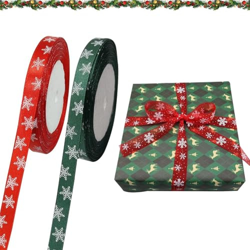 Geschenkband, Satinband Bänder 2 Farben, Schleifenband, Seidenbänder, Geschenkbänder für Geschenk Verpackung Hochzeitsdekoration