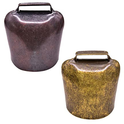 Yardwe 4stücke Vintage Metallglocken Für Und Schafe Leichte Tierglocken Als Dekoration Und Farming Zubehör Für Haustierhalsbänder Pro Antikem Kupferrot Und Grün